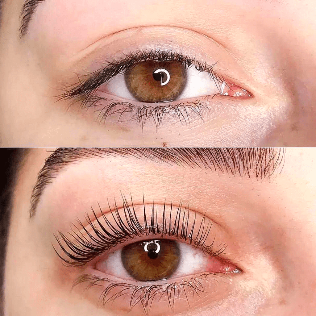 lash lift before and after